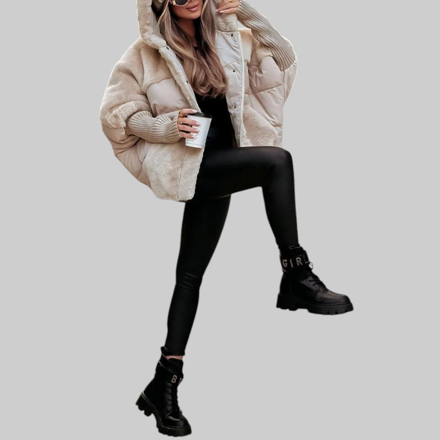 Riley™ | Chaqueta de invierno multicolor con capucha