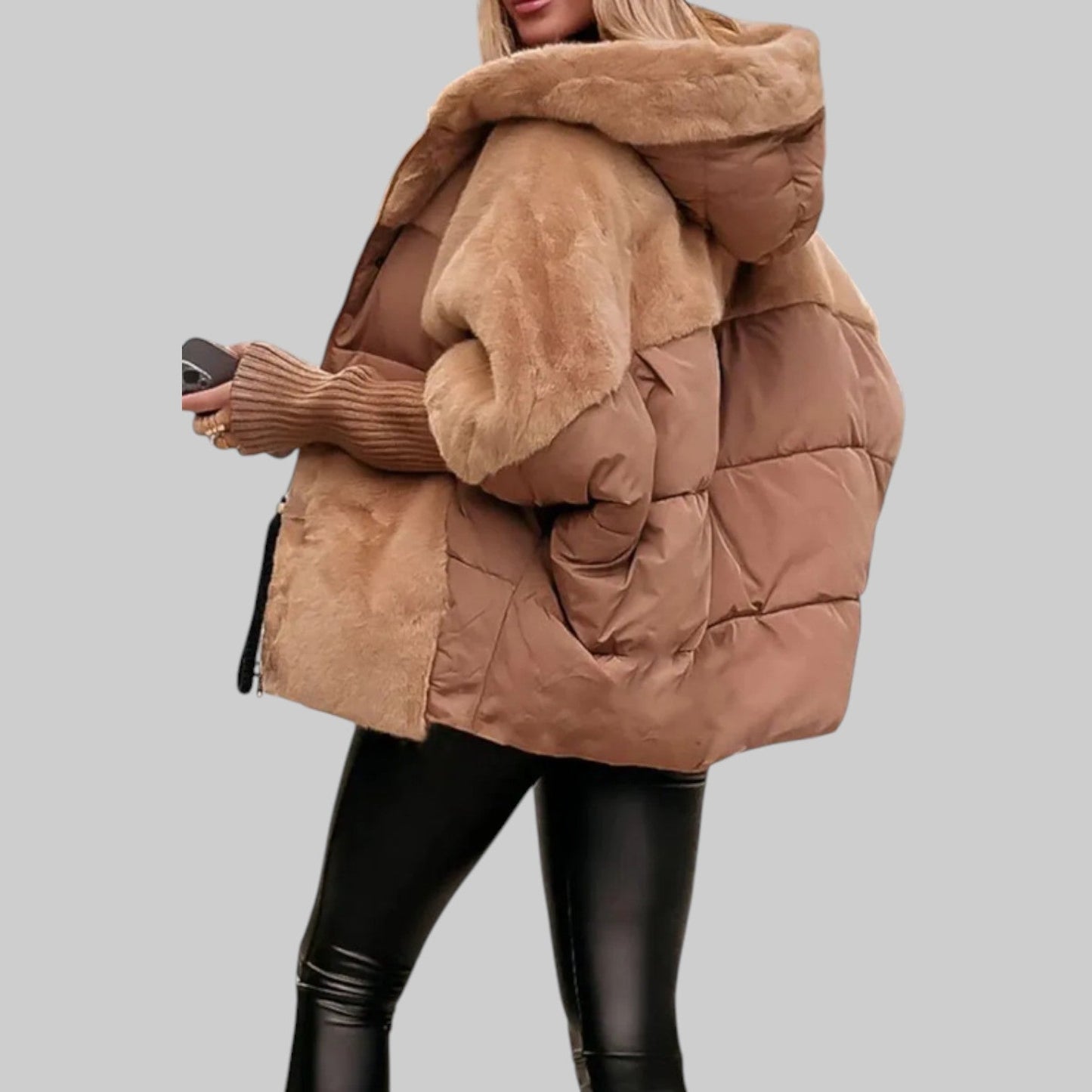 Riley™ | Chaqueta de invierno multicolor con capucha
