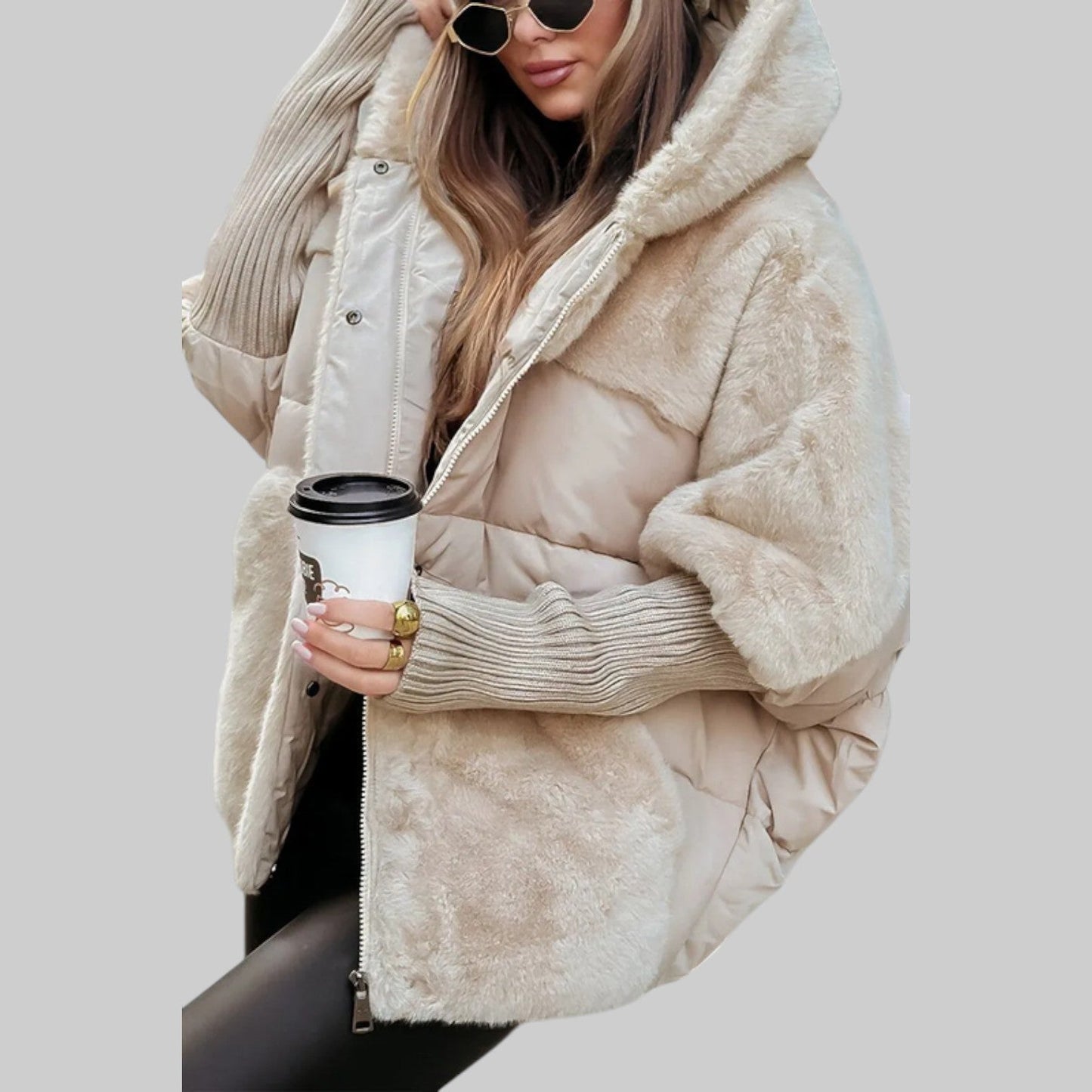 Riley™ | Chaqueta de invierno multicolor con capucha