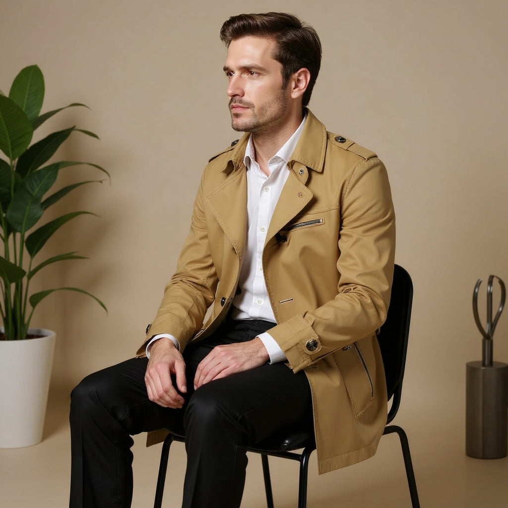 Aubert™ | Gabardina Artesanal Impermeable para Hombre