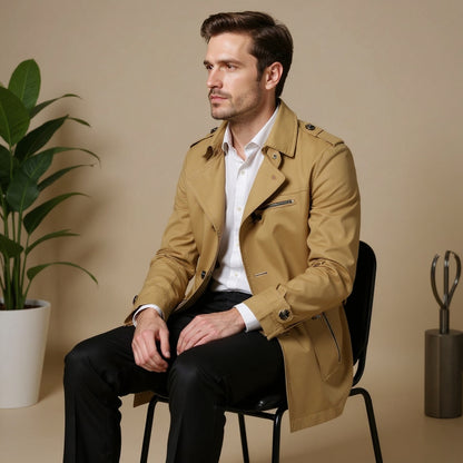 Aubert™ | Gabardina Artesanal Impermeable para Hombre
