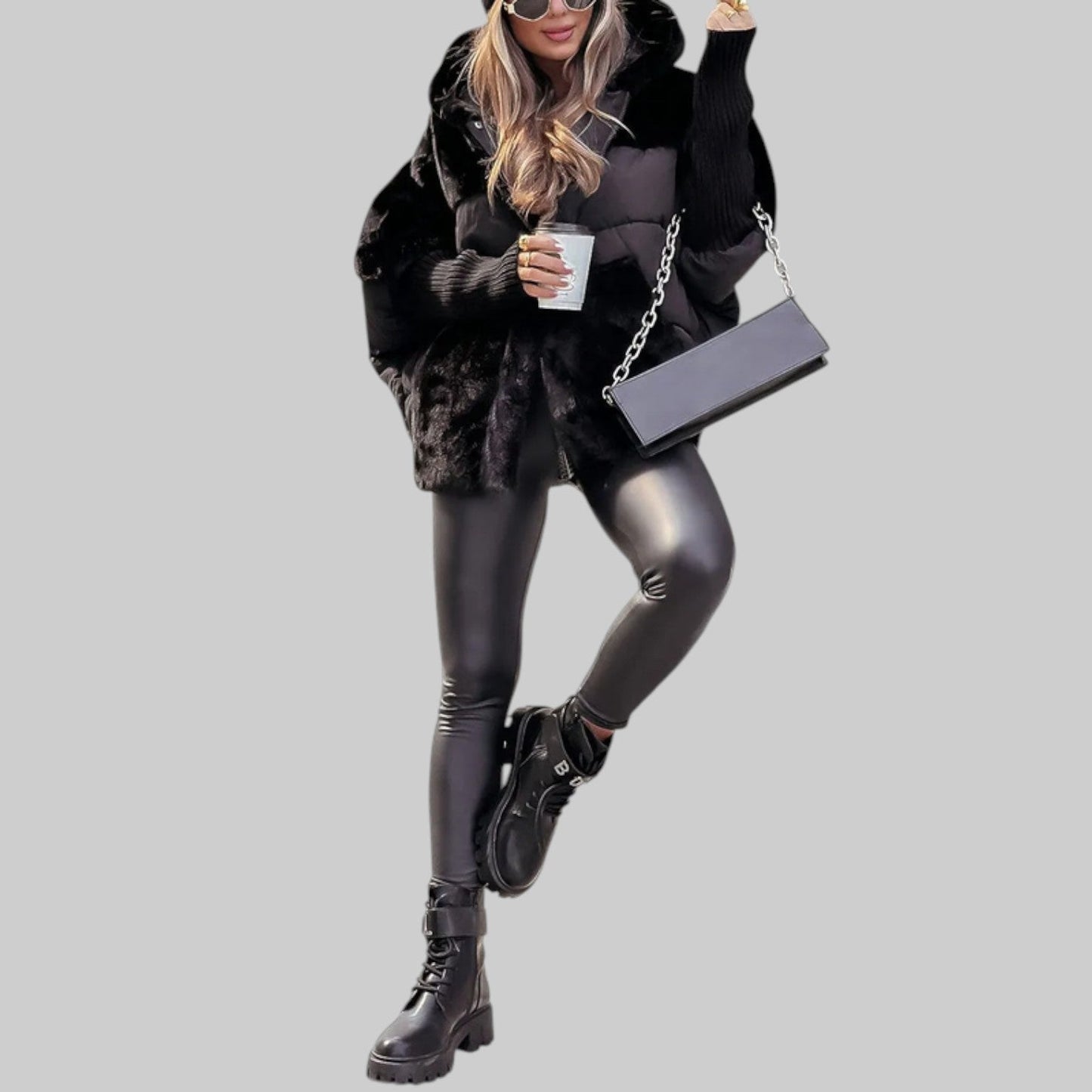 Riley™ | Chaqueta de invierno multicolor con capucha