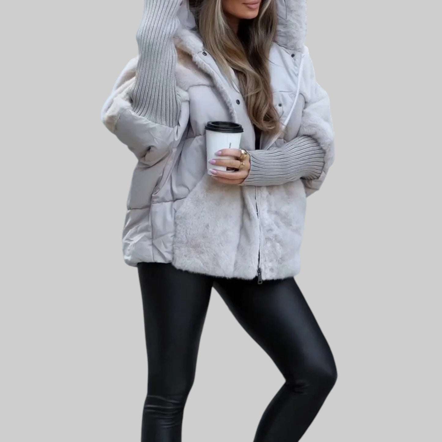 Riley™ | Chaqueta de invierno multicolor con capucha