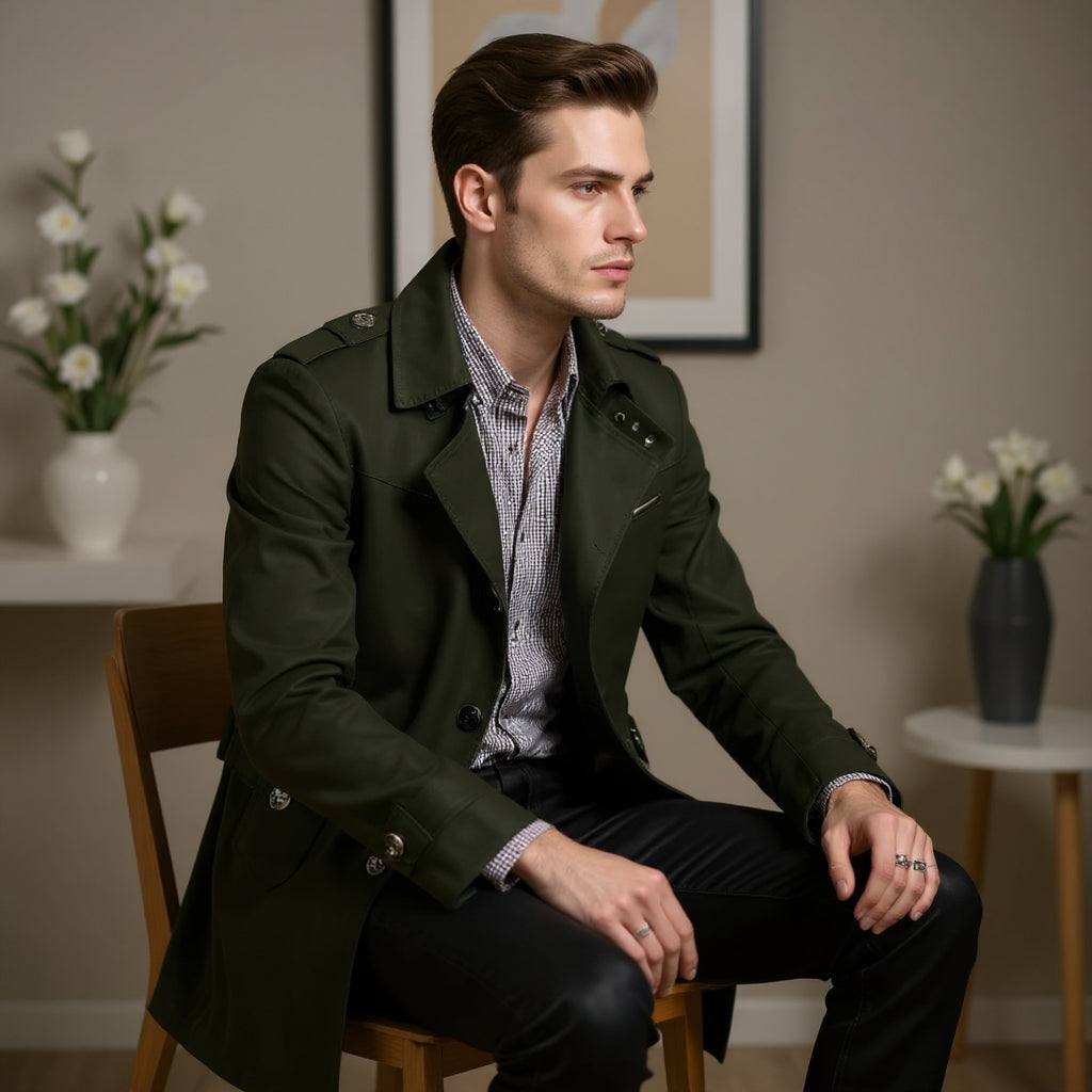 Aubert™ | Gabardina Artesanal Impermeable para Hombre