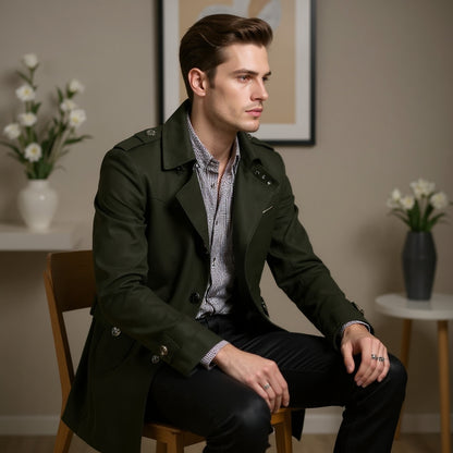 Aubert™ | Gabardina Artesanal Impermeable para Hombre