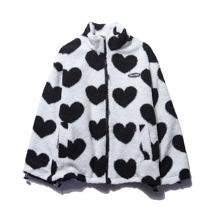 Amora™ | Chaqueta Reversible Suave con Corazones
