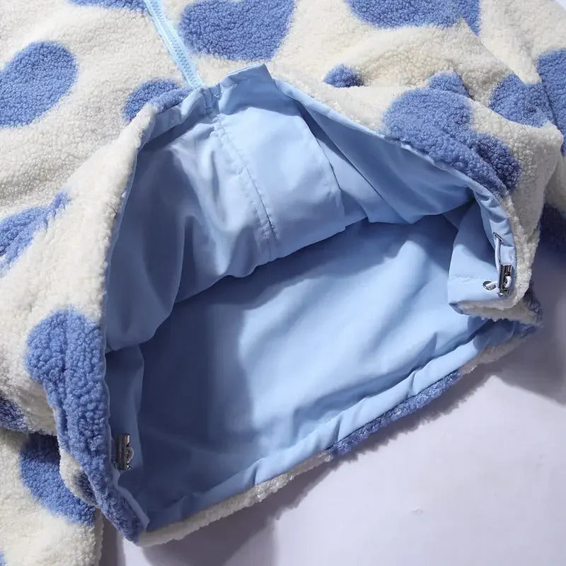 Amora™ | Chaqueta Reversible Suave con Corazones